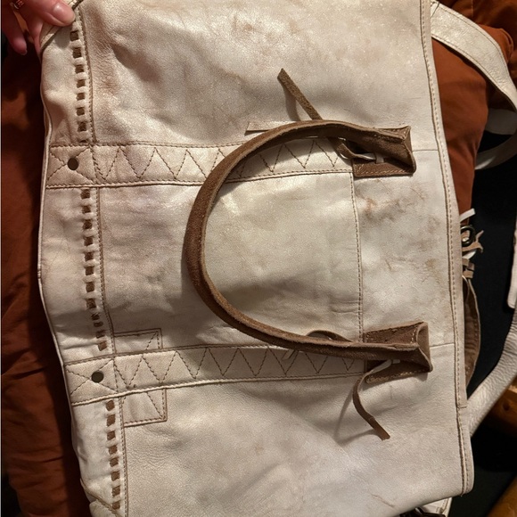 STS Ranchwear Cream and Brown Tote - Picture 2 of 4